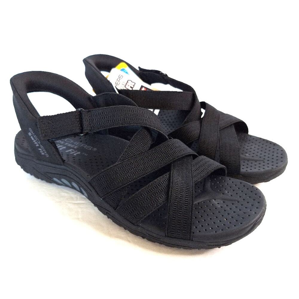 Nwt SKECHERS Swift Fit Sandals Women Sz 8 Black